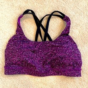 Purple Lululemon Energy Bra Size 8